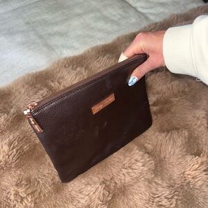 Brown Leather Cosmetic Bag